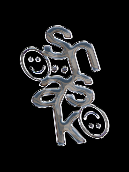 Krom “Chrome" Liquid Mercury Back Logo T-Shirt - Grey