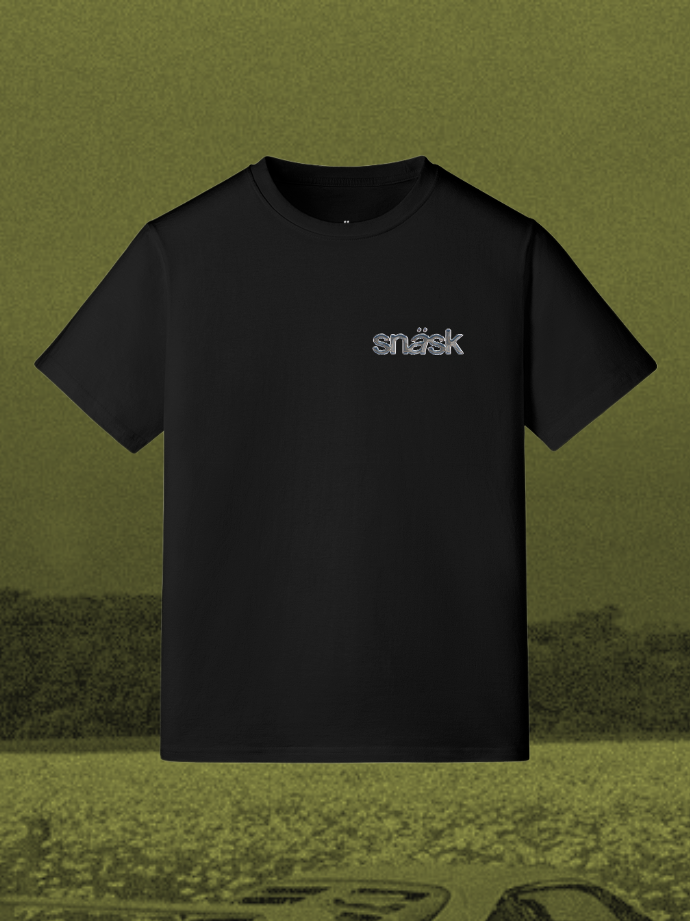 Krom “Chrome" Liquid Mercury Back Logo T-Shirt - Black
