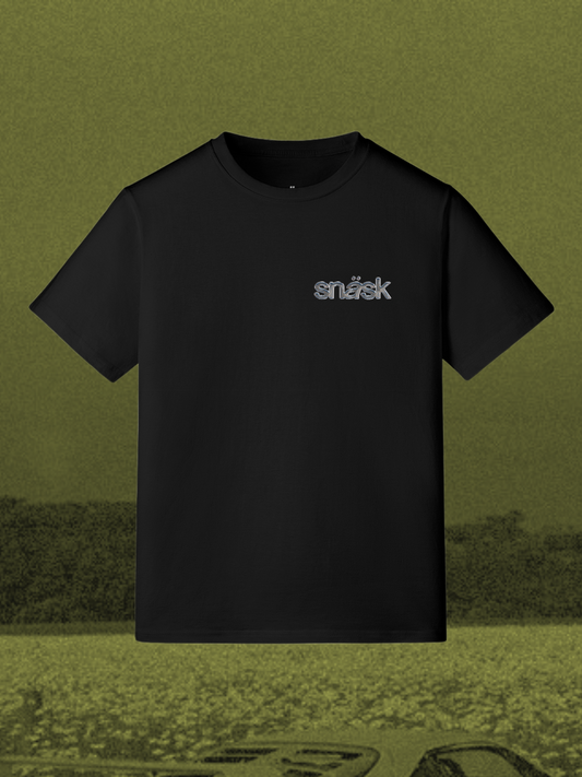 Krom “Chrome" Liquid Mercury Back Logo T-Shirt - Black