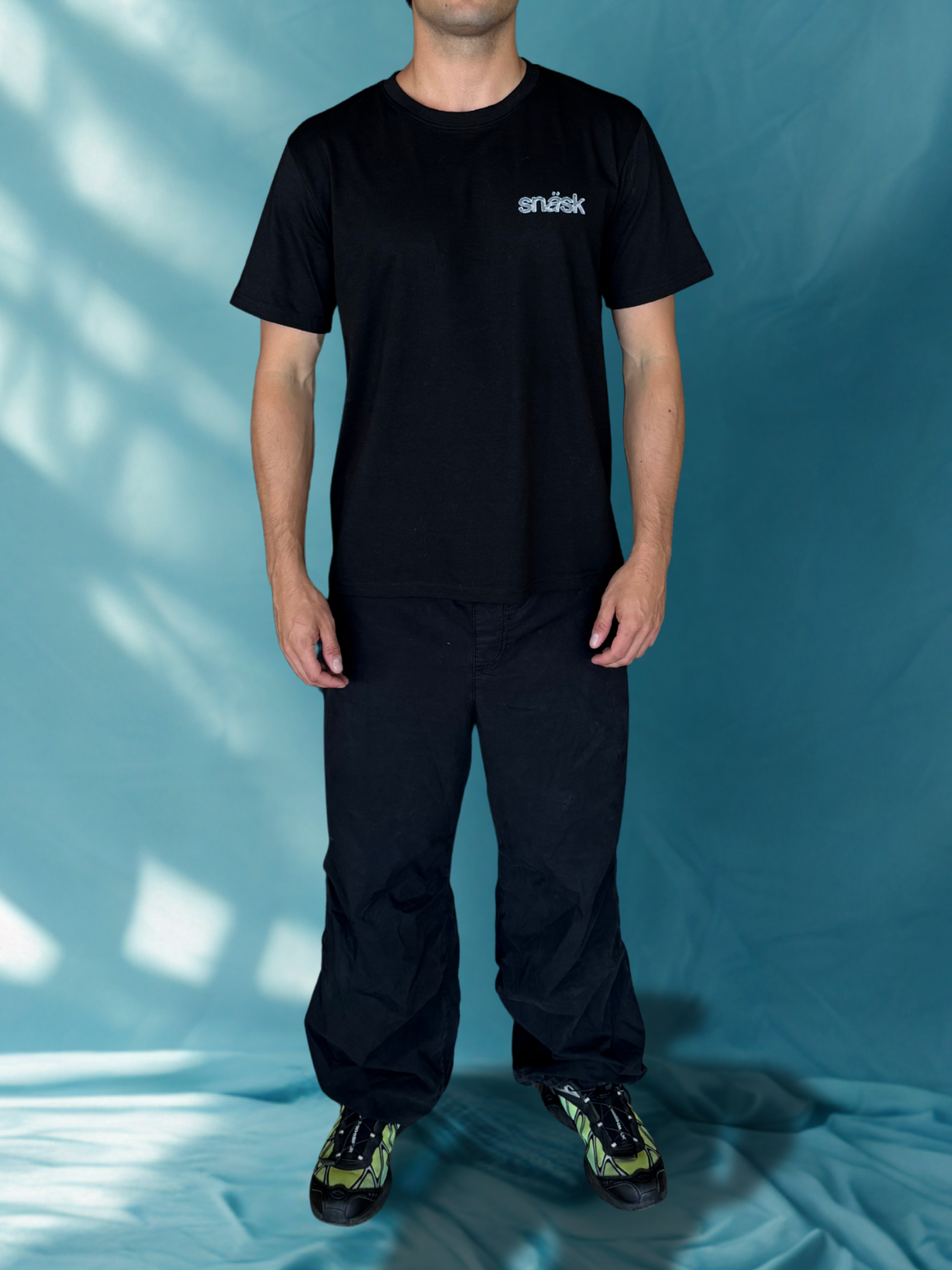 Krom “Chrome" Liquid Mercury Back Logo T-Shirt - Black