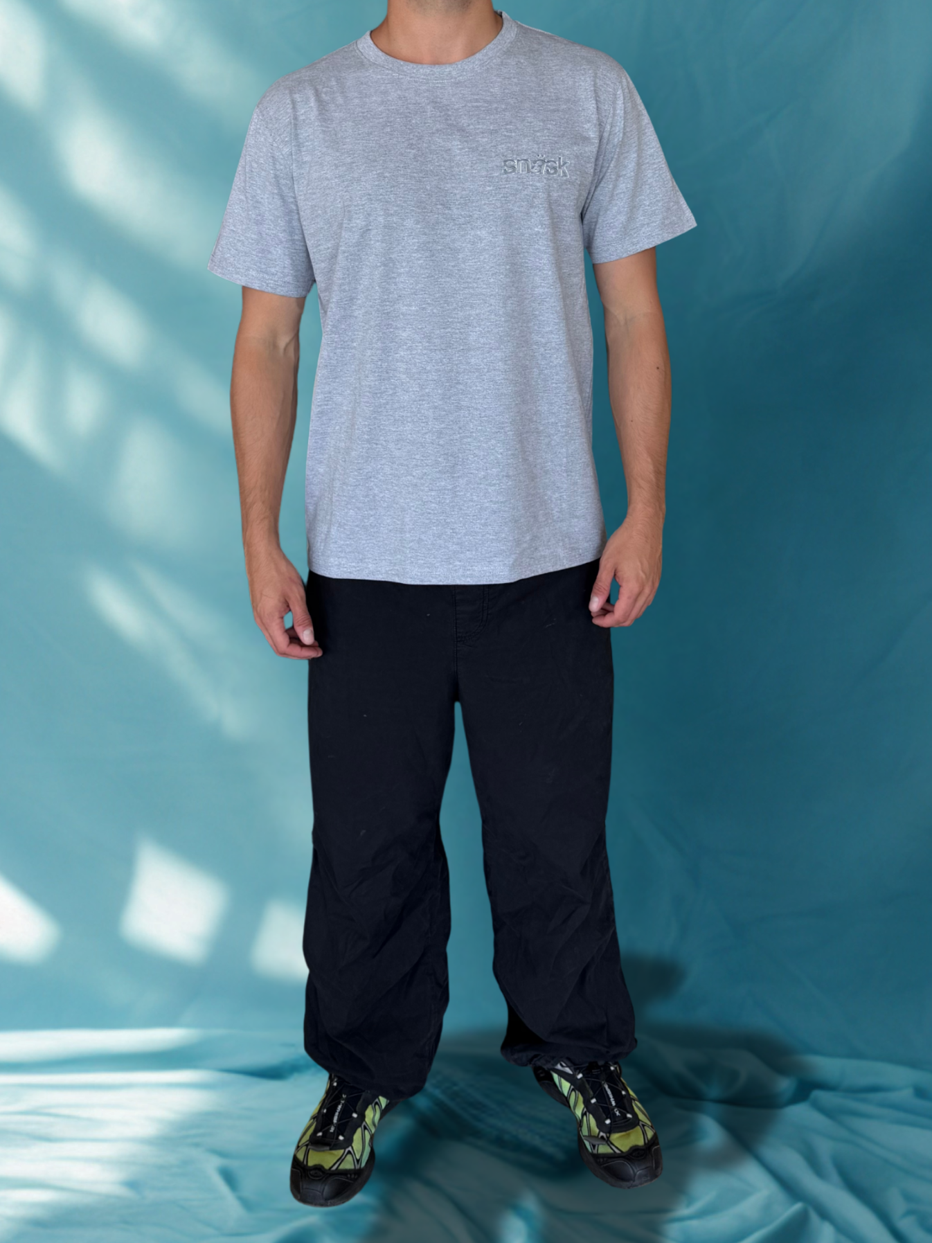 Krom “Chrome" Liquid Mercury Back Logo T-Shirt - Grey